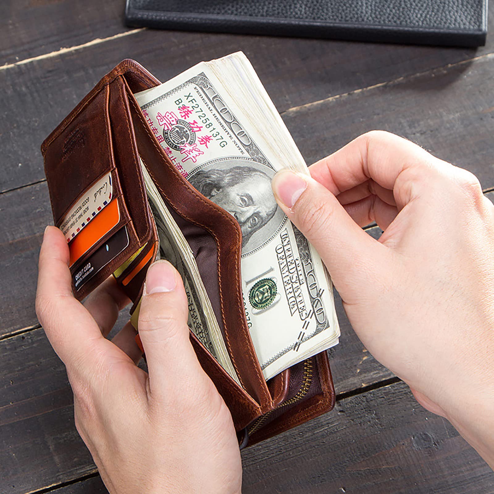 Mens Wallet Vintage Multifunctional Men's Wallet Leather Clutch
